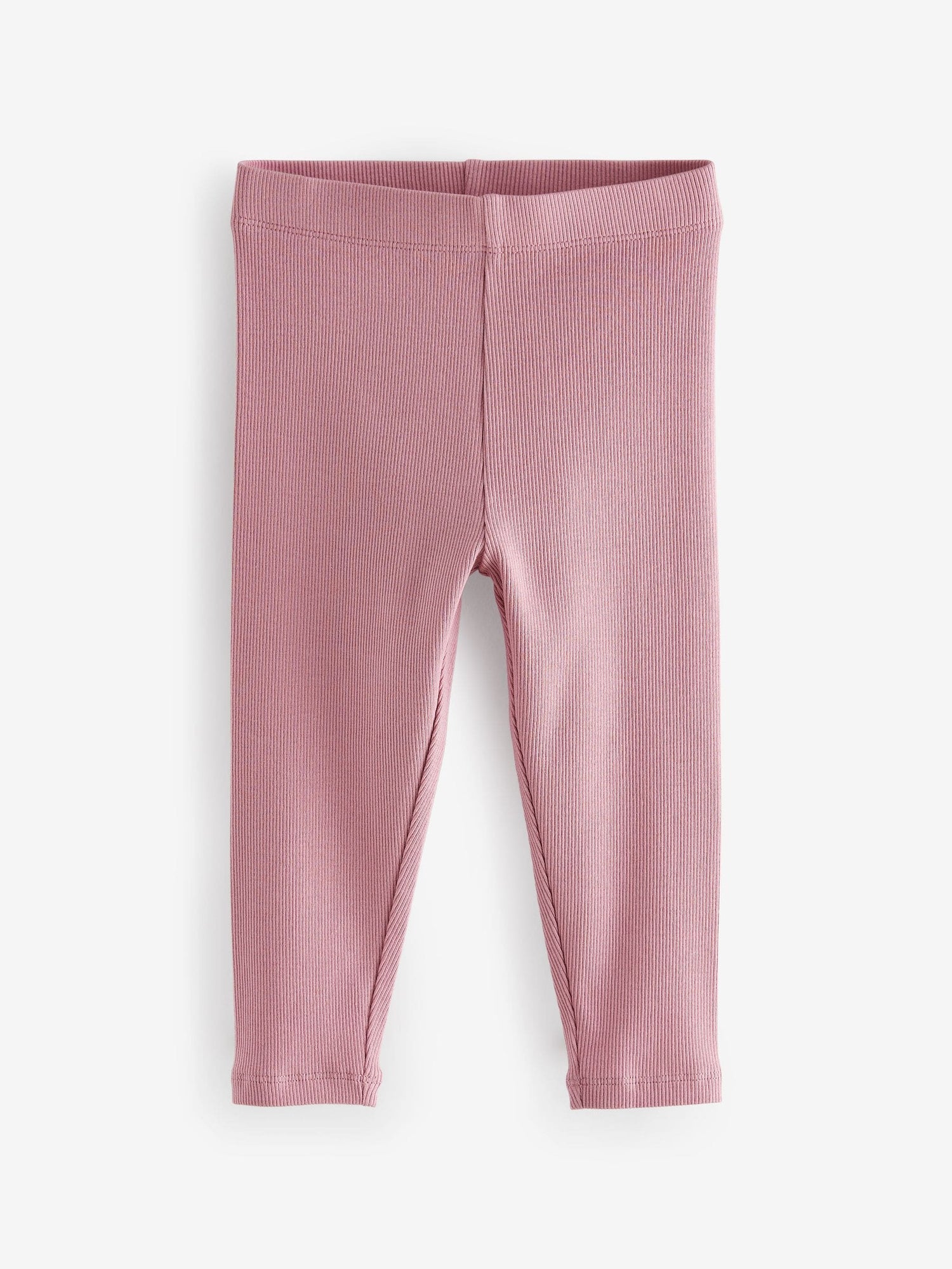 Pink Ribbed Leggings 5 Pack (3mths-7yrs) - Size 3-6 Months (62-68cm)