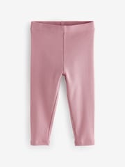 Pink Ribbed Leggings 5 Pack (3mths-7yrs) - Size 3-6 Months (62-68cm)