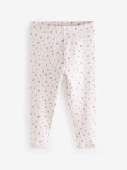 Pink Ribbed Leggings 5 Pack (3mths-7yrs) - Size 3-6 Months (62-68cm)