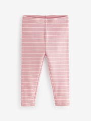 Pink Ribbed Leggings 5 Pack (3mths-7yrs) - Size 3-6 Months (62-68cm)