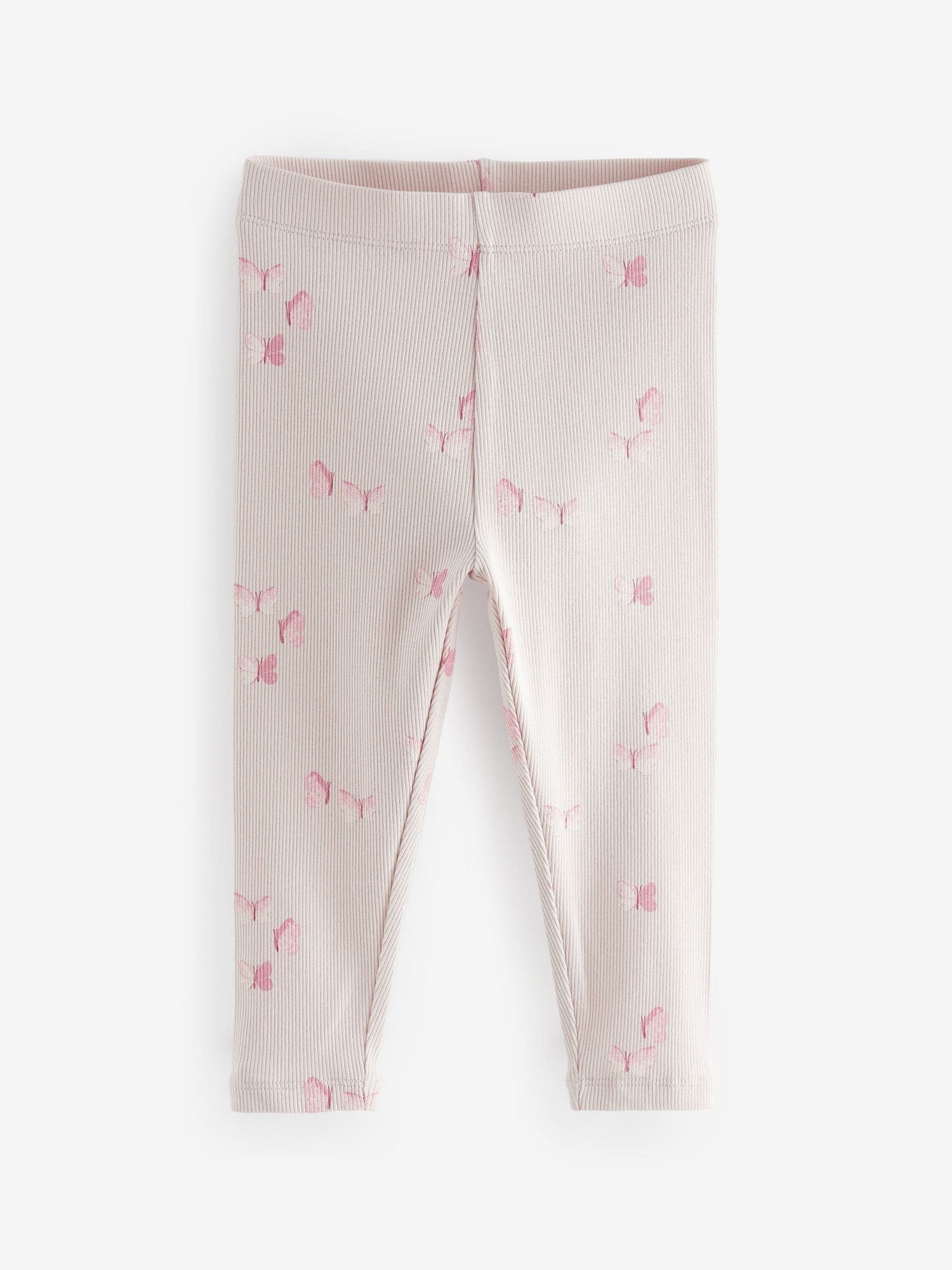 Pink Ribbed Leggings 5 Pack (3mths-7yrs) - Size 3-6 Months (62-68cm)