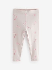 Pink Ribbed Leggings 5 Pack (3mths-7yrs) - Size 3-6 Months (62-68cm)