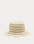 Straw Striped Bucket Hat - NATURAL MIX / Small-Medium