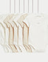 7 Pack Pure Cotton Patterned Bodysuits (5lbs-3 Yrs) - IVORY / 12-18 Months