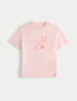 Pure Cotton Crew Neck Seaside Print T-Shirt (2-8 Years) - PALE PINK / 3-4 Years