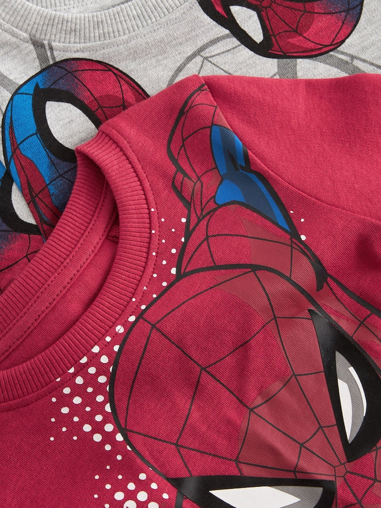 Red/Navy Spiderman Snuggle Pyjamas 2 Pack (12mths-10yrs)