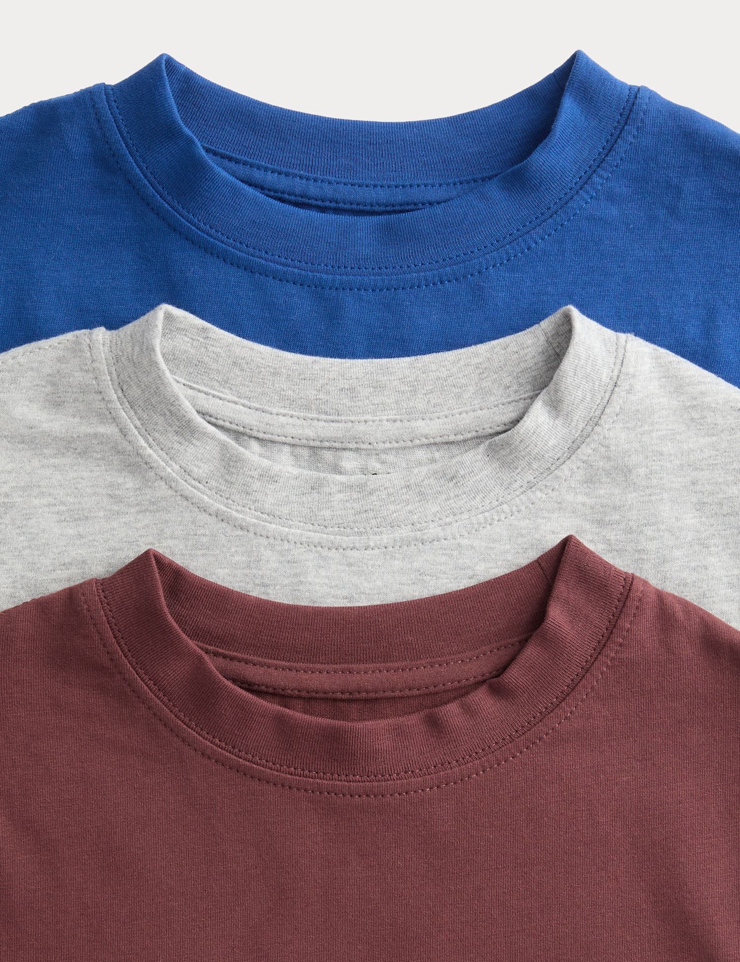 3 Pack Pure Cotton T-Shirts (2-8 Yrs)