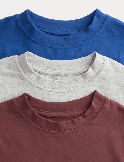 3 Pack Pure Cotton T-Shirts (2-8 Yrs)