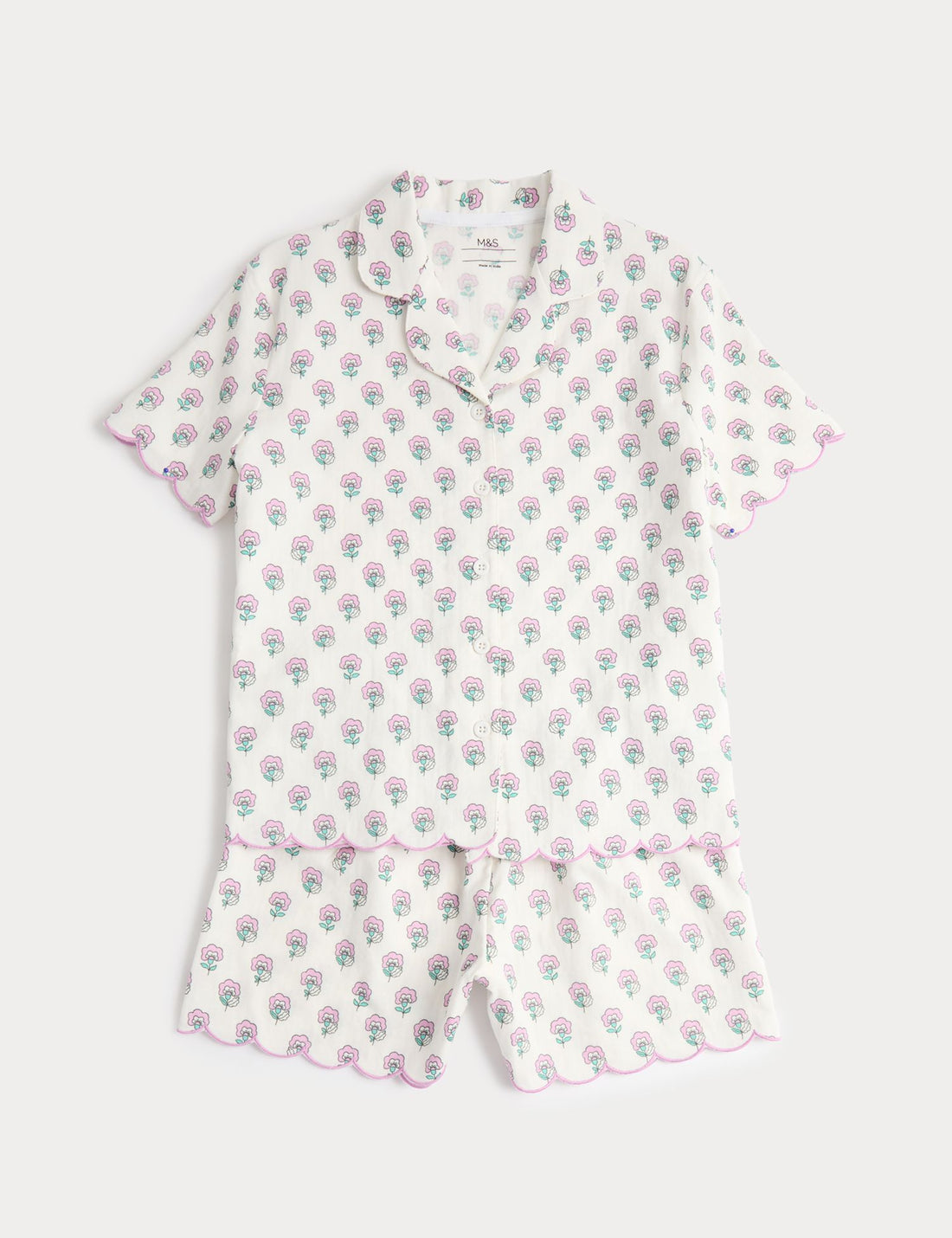 Pure Cotton Floral Print Pyjamas (6-16 Yrs)
