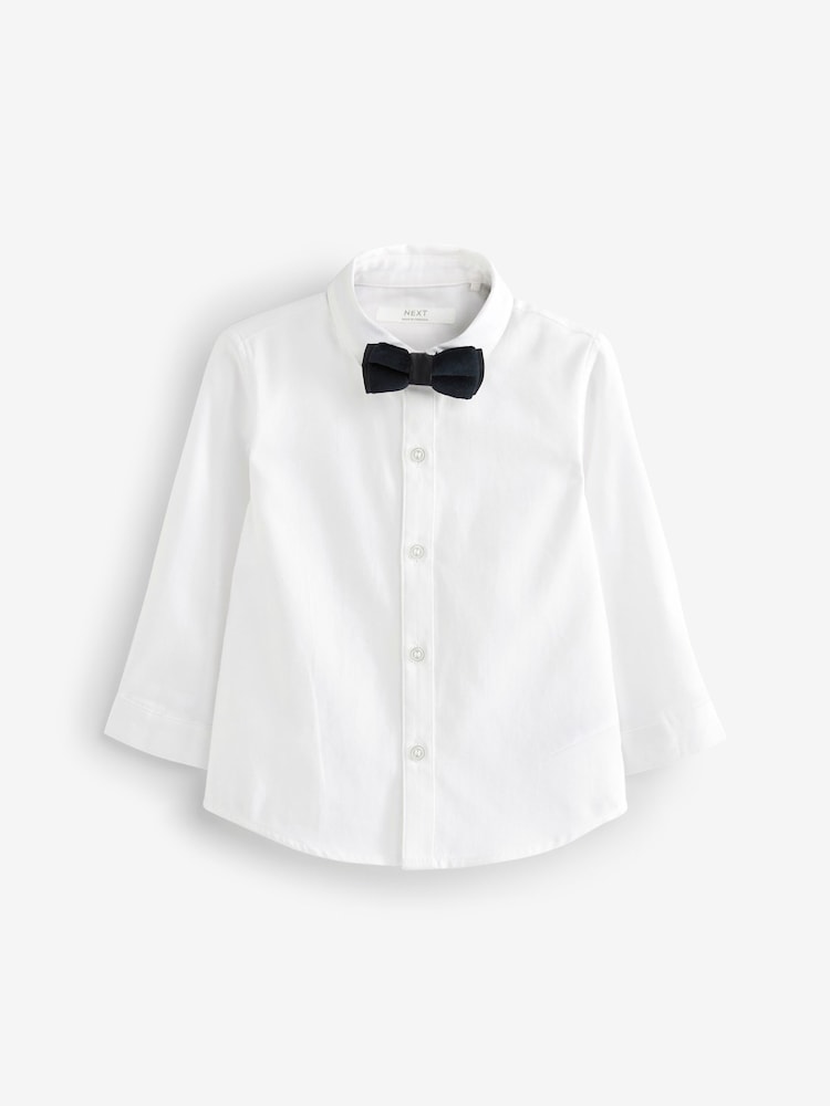Neutral Blazer Shirt Trousers and Bow Tie Set (3mths-9yrs)