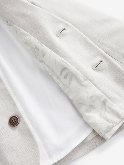 Neutral Blazer Shirt Trousers and Bow Tie Set (3mths-9yrs)