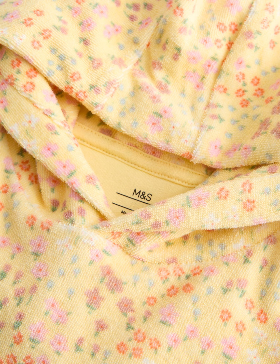 Pure Cotton Ditsy Floral Towel Poncho (0-3 Yrs)