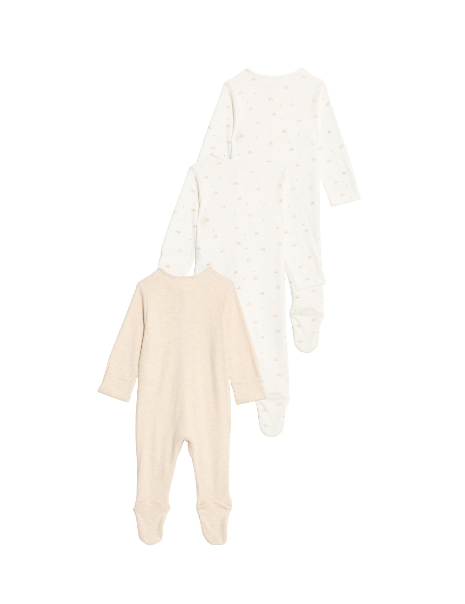 3 Pack Pure Cotton Turtle Sleepsuits (0-3 Yrs)