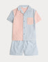 Pure Cotton Striped Woven Short Pyjamas (1-8 Yrs)