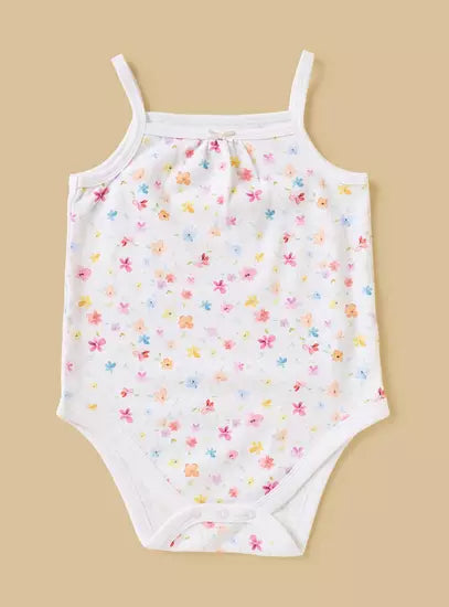 Pack of 3 - Printed Strappy Bodysuit