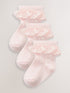 Pink Lace Baby Socks 3 Pack - Size 50cm (First Size) - Pink