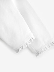 White Lace Trim Leggings (3mths-7yrs) - Size 3-6 Months (62-68cm)