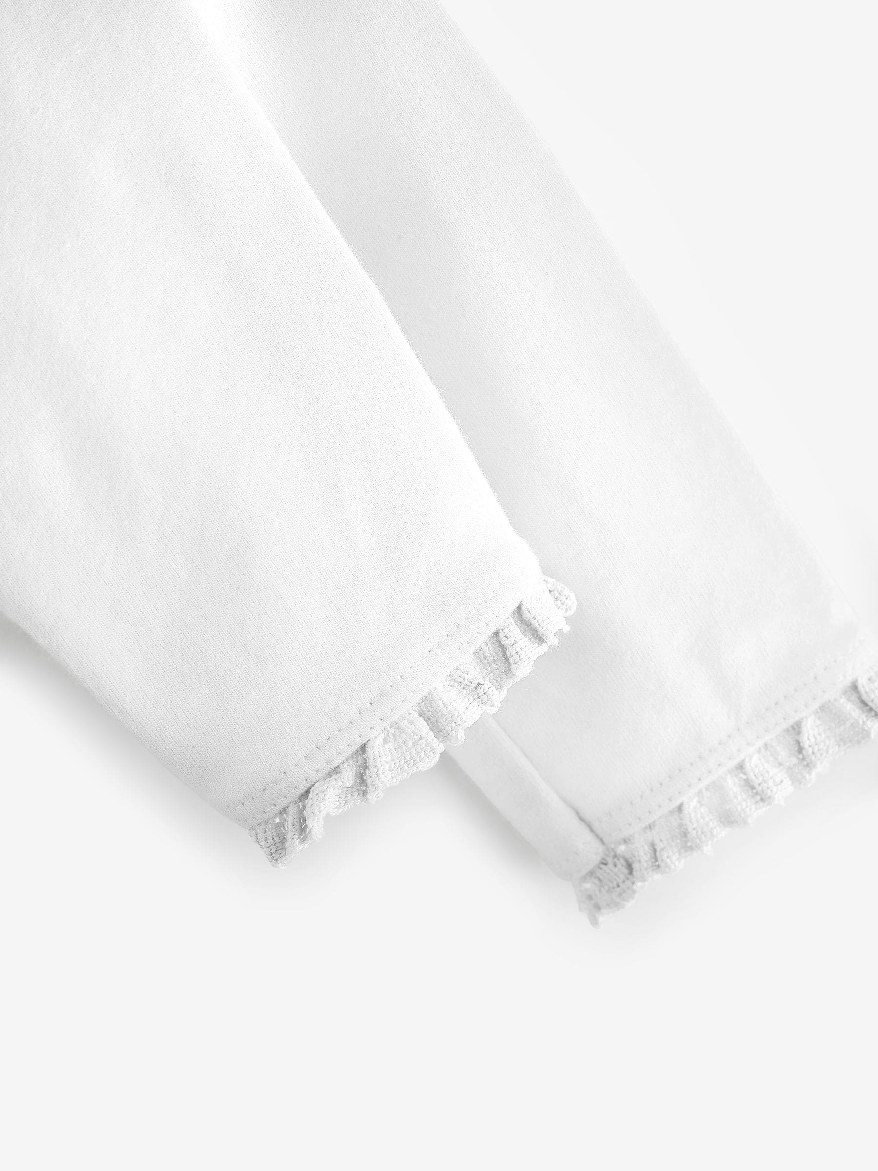 White Lace Trim Leggings (3mths-7yrs) - Size 3-6 Months (62-68cm)