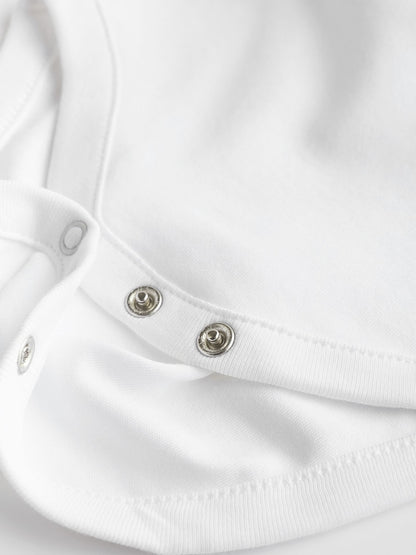 White 5 Pack Essential Baby Long Sleeve Bodysuits