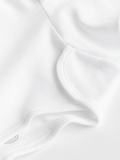 White 5 Pack Essential Baby Long Sleeve Bodysuits