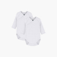 Petit Bateau 2-Piece Long Sleeves Solid Bodysuit Set-undefined-image-1