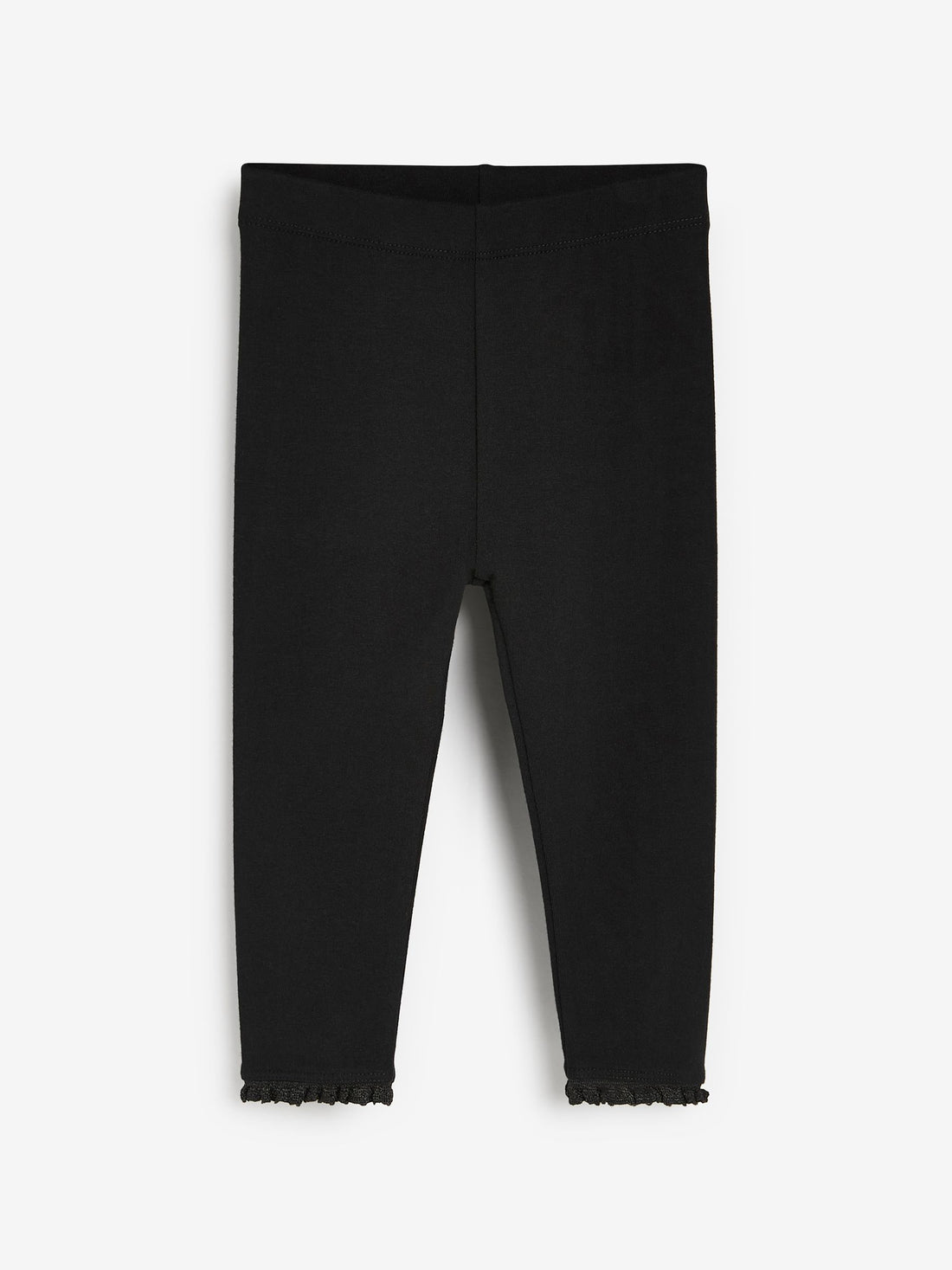 Black Lace Trim Leggings (3mths-7yrs) - Size 3-6 Months (62-68cm) - Option 1
