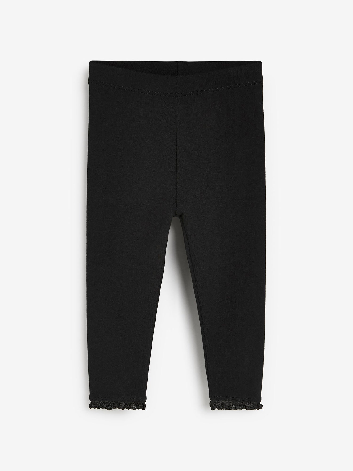 Black Lace Trim Leggings (3mths-7yrs) - Size 3-6 Months (62-68cm) - Option 1