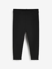 Black Lace Trim Leggings (3mths-7yrs) - Size 3-6 Months (62-68cm)