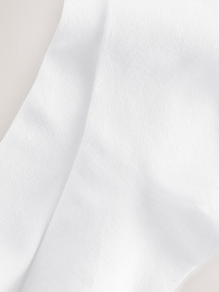 White Cotton Rich School Tights - Size 6-12 Months (68-80cm)