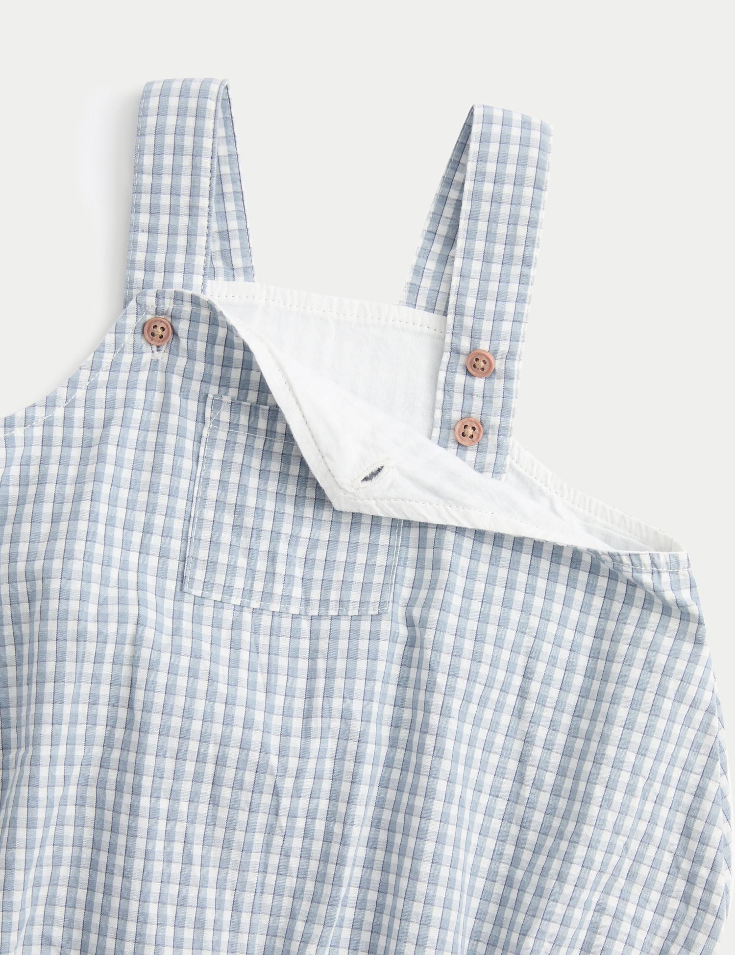 3 Piece Cotton Rich Gingham Paddler Bodysuit and Socks Outfit (7lbs-3 Yrs)