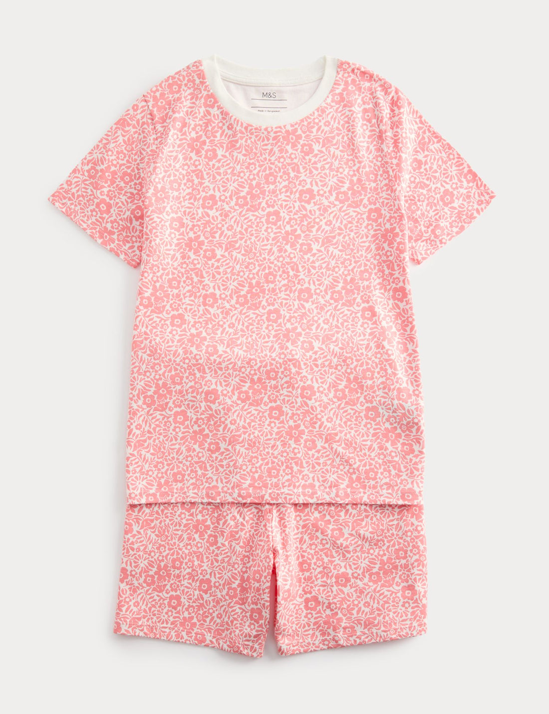 Pure Cotton Floral Short Pyjamas (1-16 Yrs)