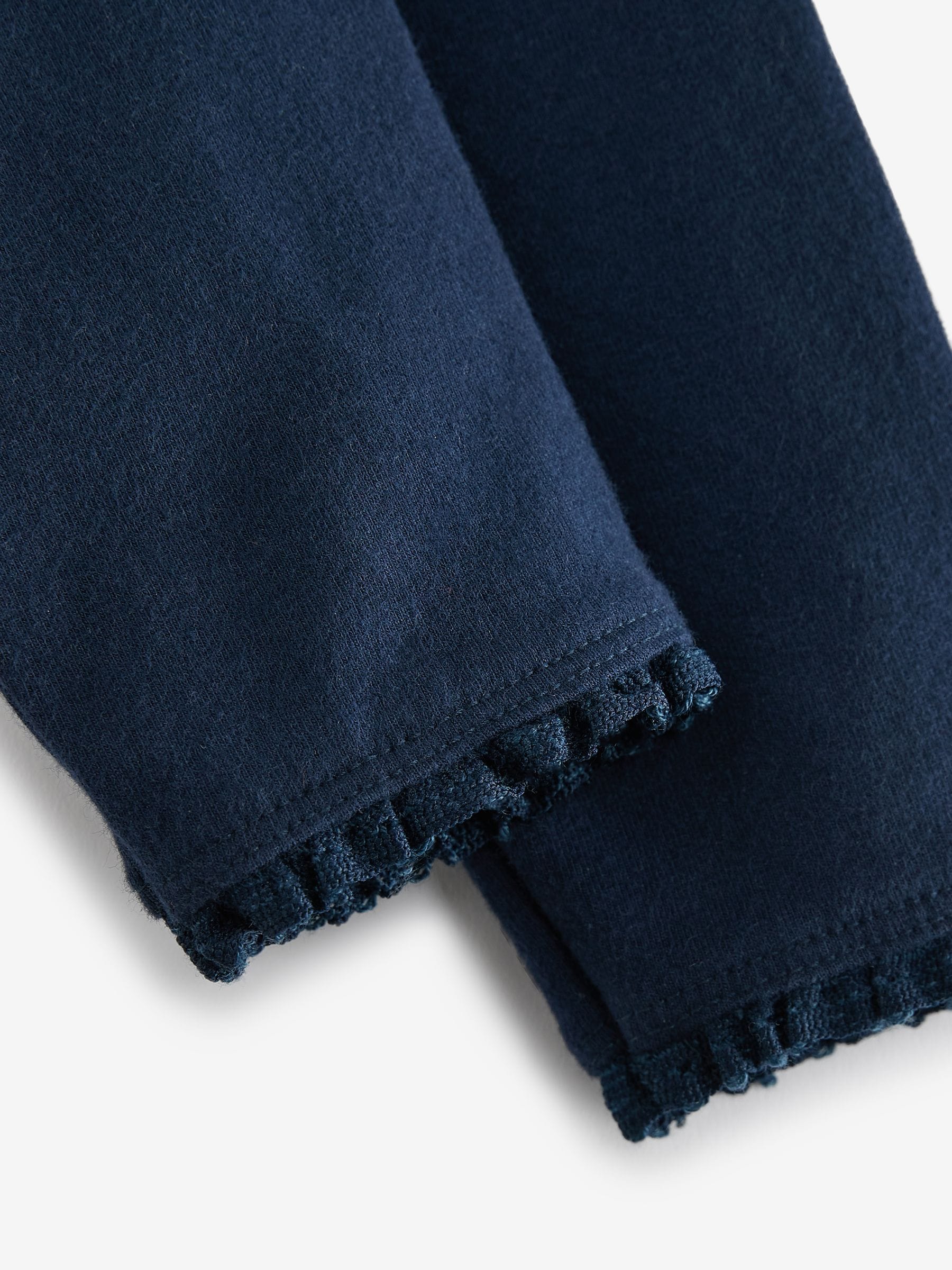 Navy Blue Lace Trim Leggings (3mths-7yrs) - Size 3-6 Months (62-68cm)