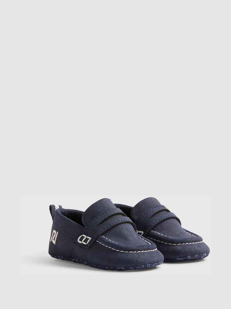 River Island Navy Smart Loafers