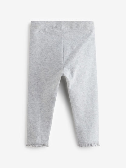 Grey Lace Trim Leggings (3mths-7yrs) - Size 3-6 Months (62-68cm)