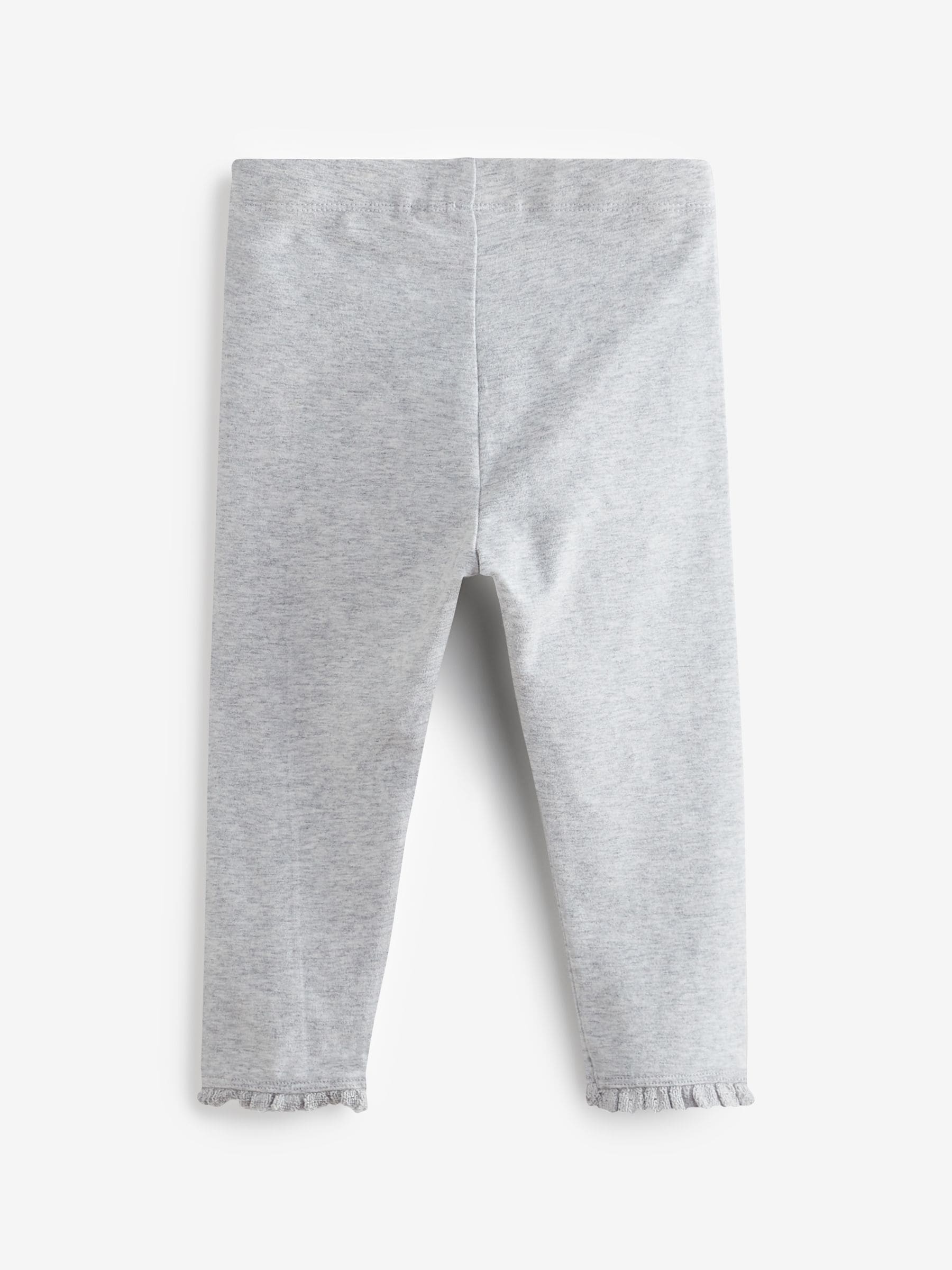 Grey Lace Trim Leggings (3mths-7yrs) - Size 3-6 Months (62-68cm)