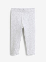 Grey Lace Trim Leggings (3mths-7yrs) - Size 3-6 Months (62-68cm)