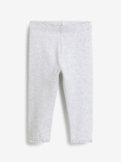 Grey Lace Trim Leggings (3mths-7yrs) - Size 3-6 Months (62-68cm)