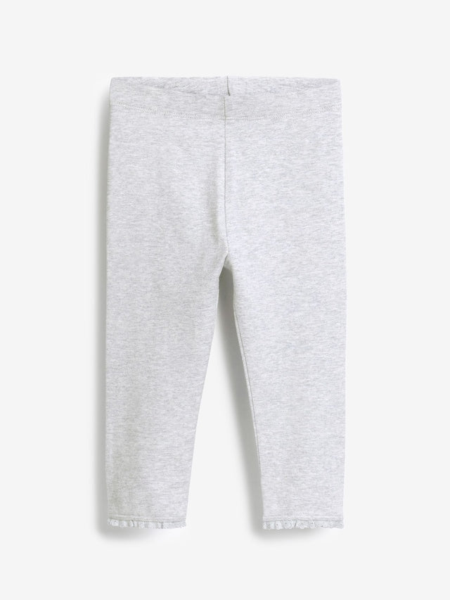 Grey Lace Trim Leggings (3mths-7yrs) - Size 3-6 Months (62-68cm)