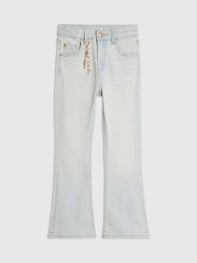 River Island Blue Light Wash Flared Jeans
