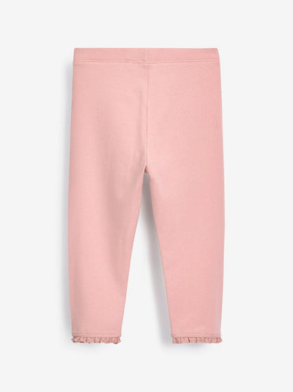 Pale Pink Lace Trim Leggings (3mths-7yrs) - Size 3-6 Months (62-68cm)