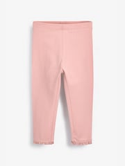 Pale Pink Lace Trim Leggings (3mths-7yrs) - Size 3-6 Months (62-68cm)