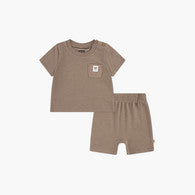 Huggies Solid Short Sleeves T-Shirt with Shorts-undefined-image-1
