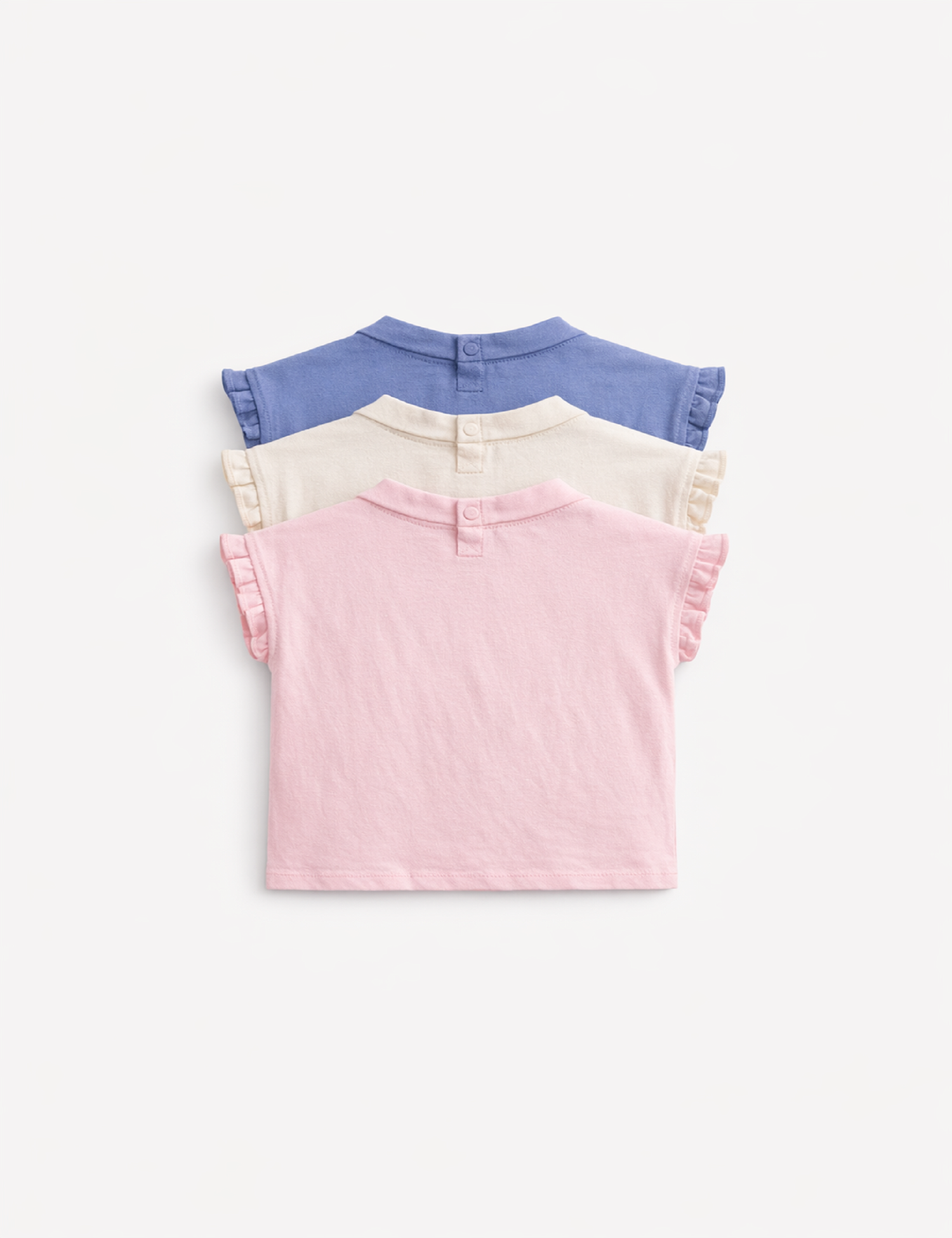 3 Pack Pure Cotton Neck Tie Tops (0-5 Yrs)