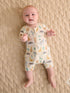 Purebaby Green Short Sleeve Zip Rompers 2 Pack - Size Newborn - Green
