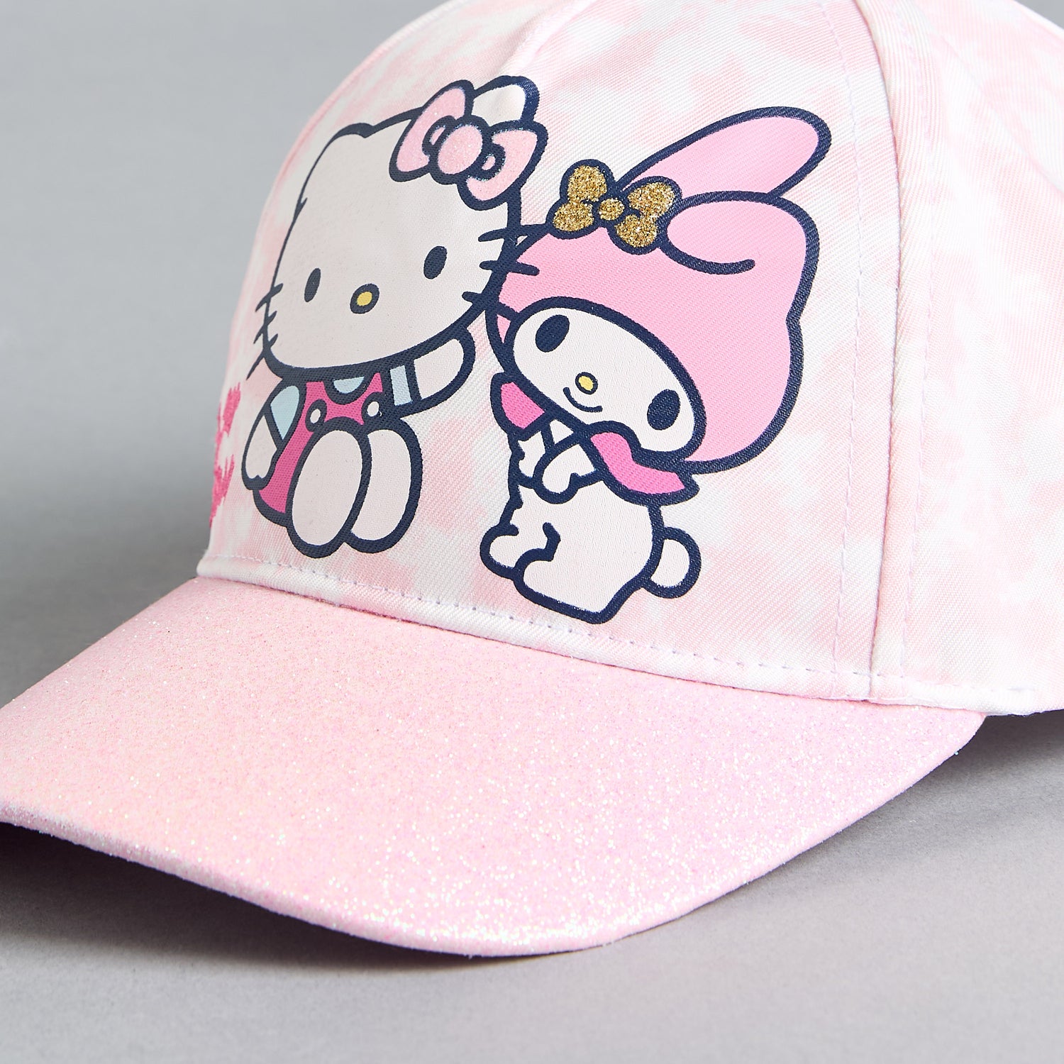 Hello Kitty Print Cap with Snap Back Closure