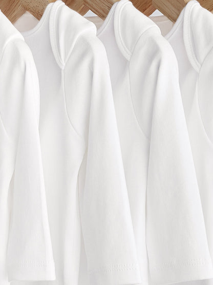 White 7 Pack Essential Baby Long Sleeve Bodysuits