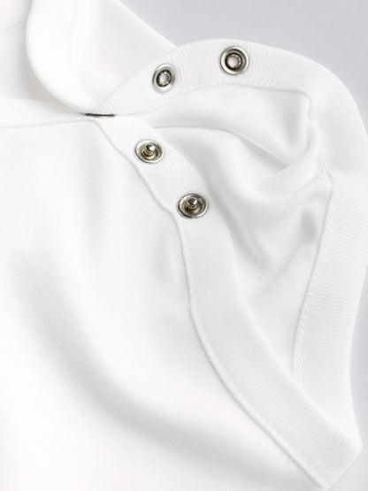 White 7 Pack Essential Baby Long Sleeve Bodysuits