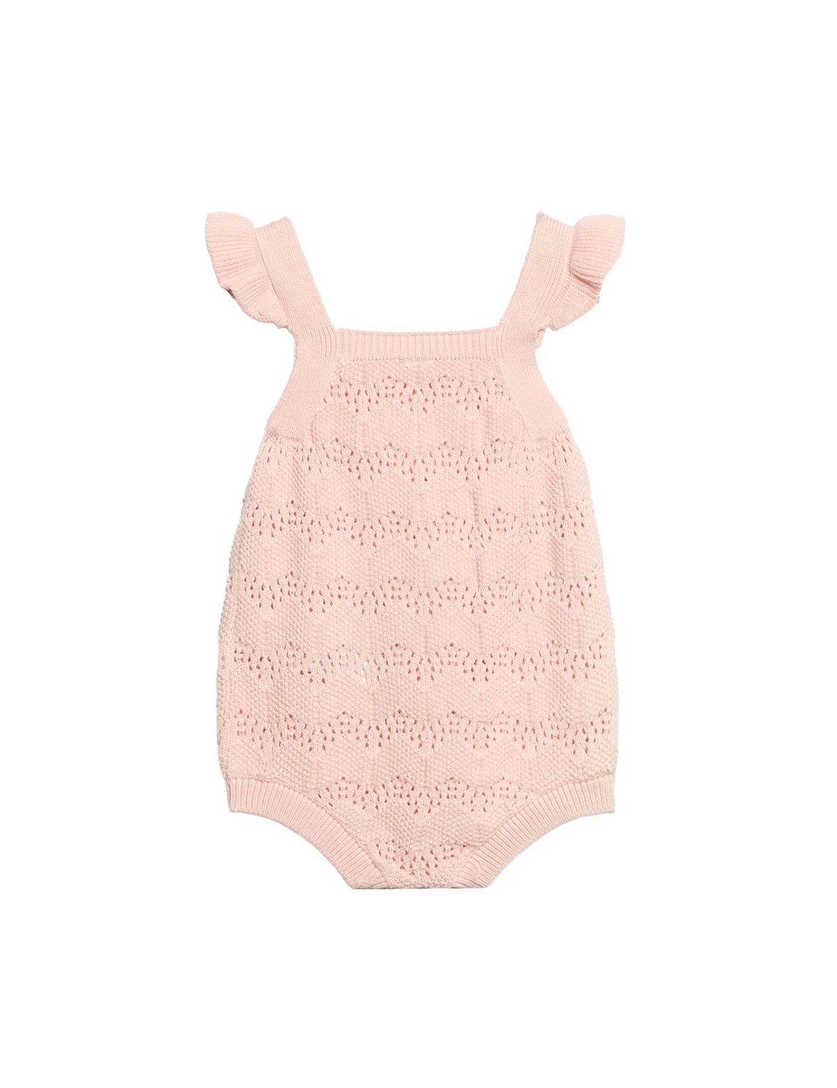 Pure Cotton Frill Knitted Romper (7lbs-18 Mths)