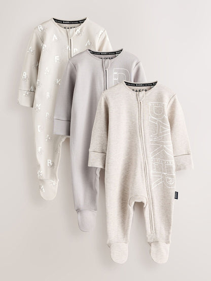 Baker by Ted Baker Neutral 3 Pack Sleepsuits - Neutral / Up To 3 Months (50 - 62cm)
