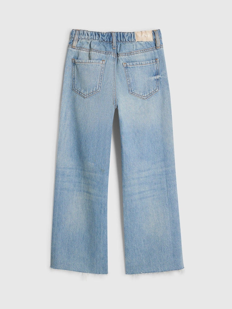 River Island Blue Ripped Straight Leg Jeans